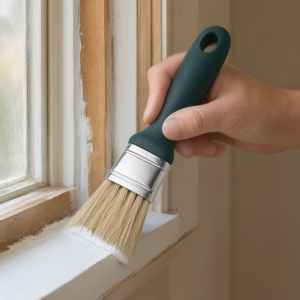 Comfort Grip Trim Brush — painting scene