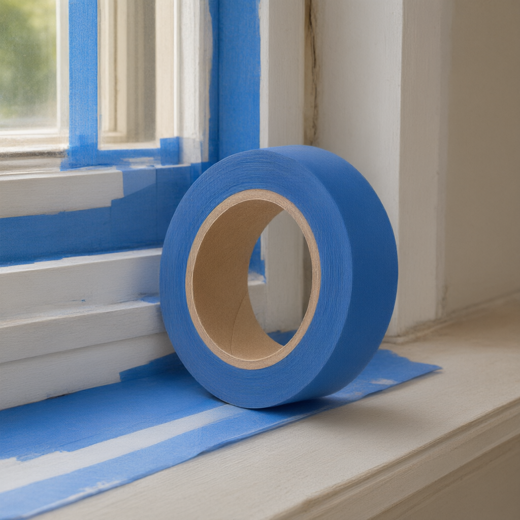 Blue Painter's Tape — painting scene