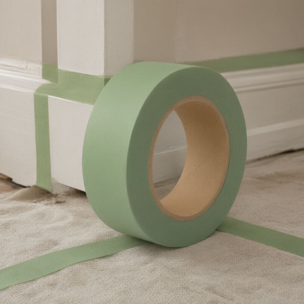 Green Painter's Tape — painting scene
